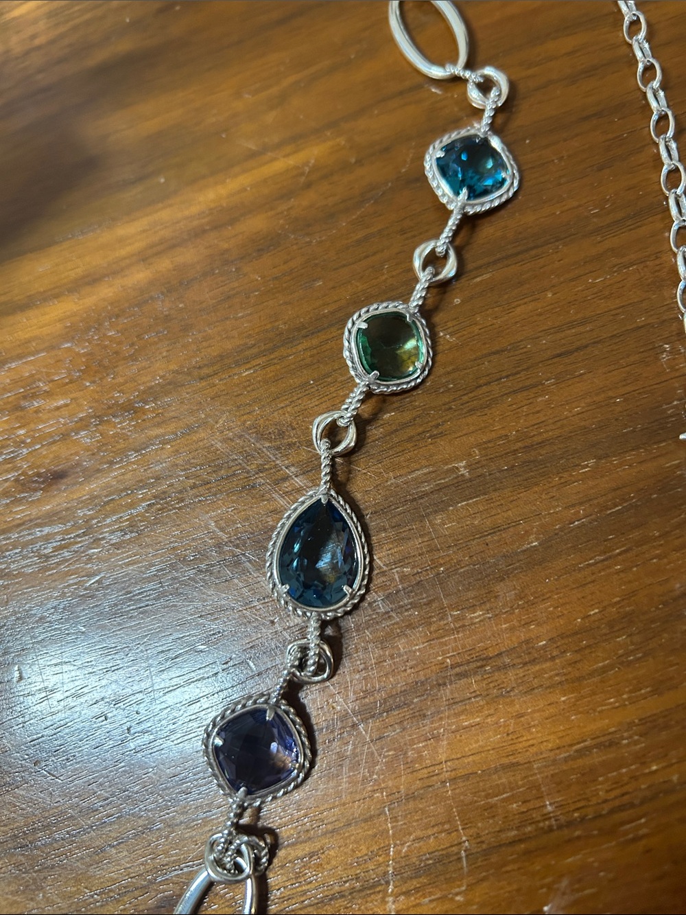 Brighton Silver Multi-Color Long Pendant Necklace. 0125 - Picture 11 of 15